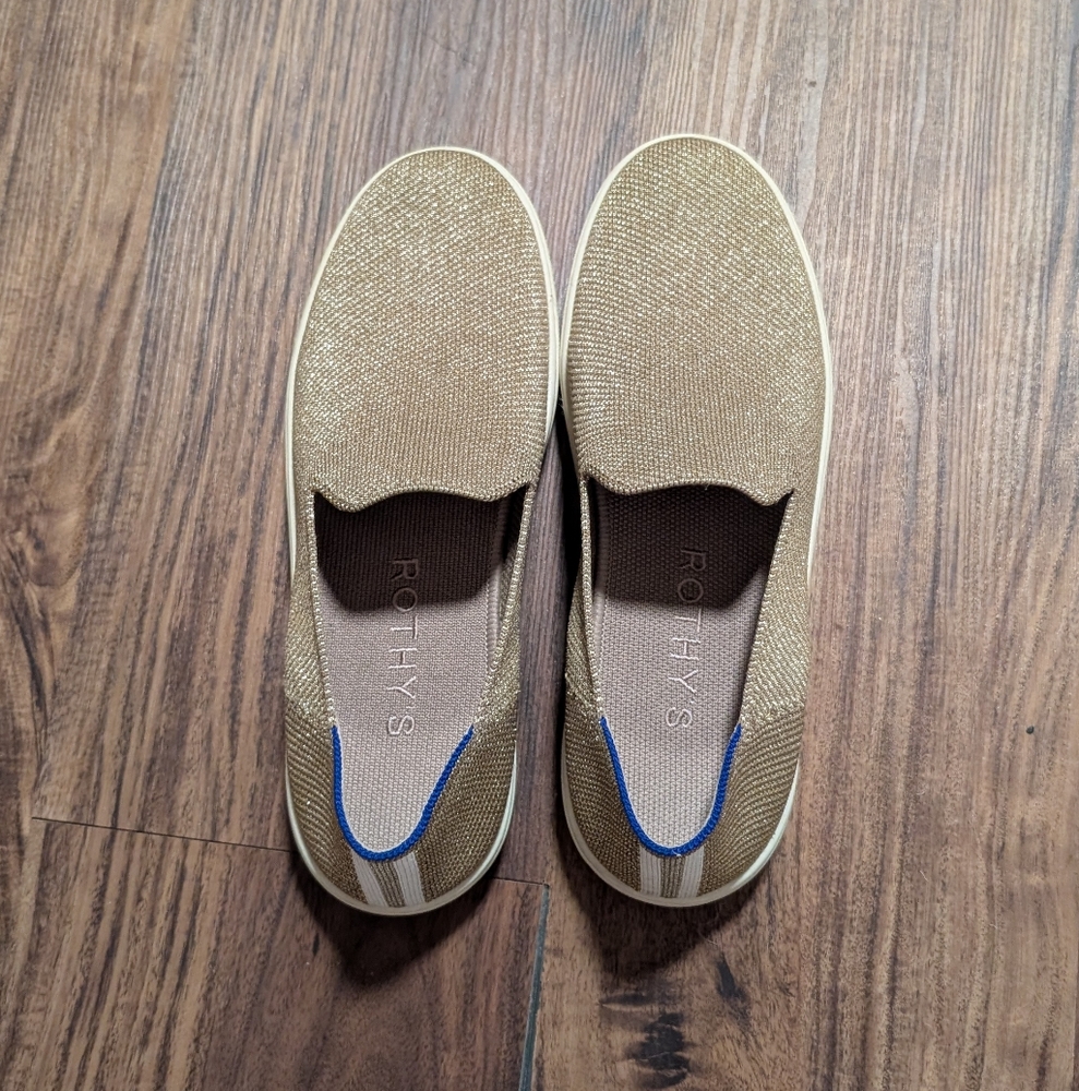 Rothy's Gold Slip-On Shoes